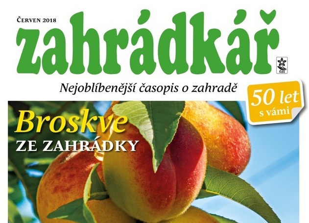 Zahrádkář 6/2018: pelargonie zonartic, voda, ovoce, misky...