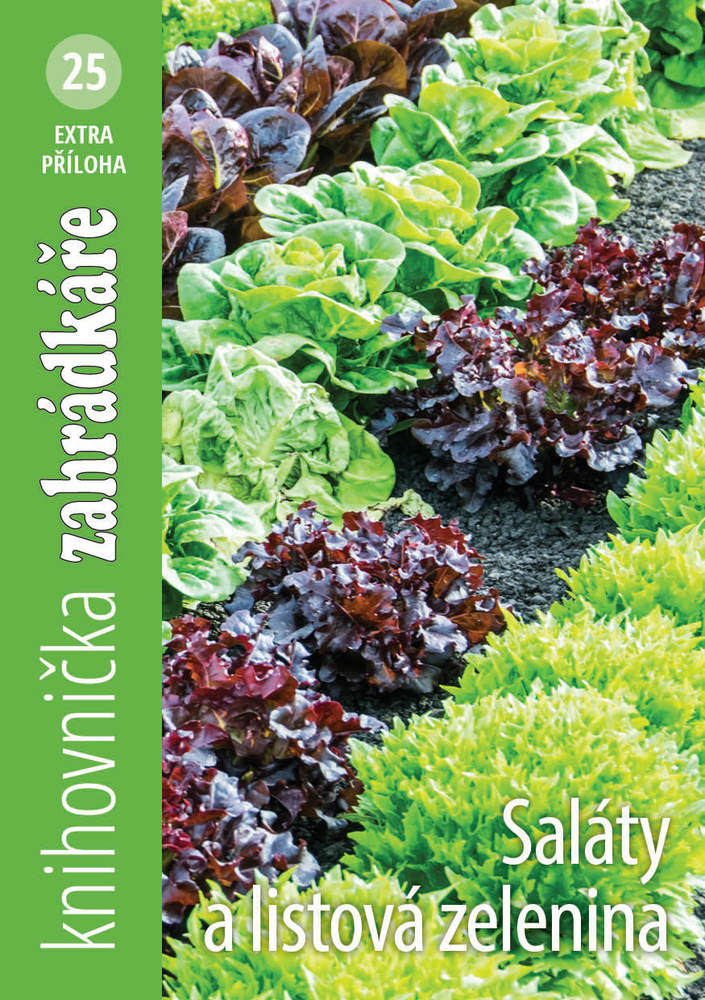 Knihovnička 25: Saláty a listová zelenina. Vyšla v Zahrádkáři 3/2019. Knihovnička 25, speciál Zahrádkáře 3/2019