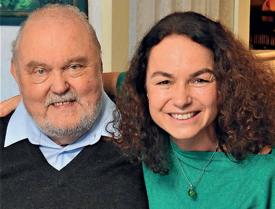 Drahoslav Šonský s autorkou článku D. Šonský a J. R. Kolková