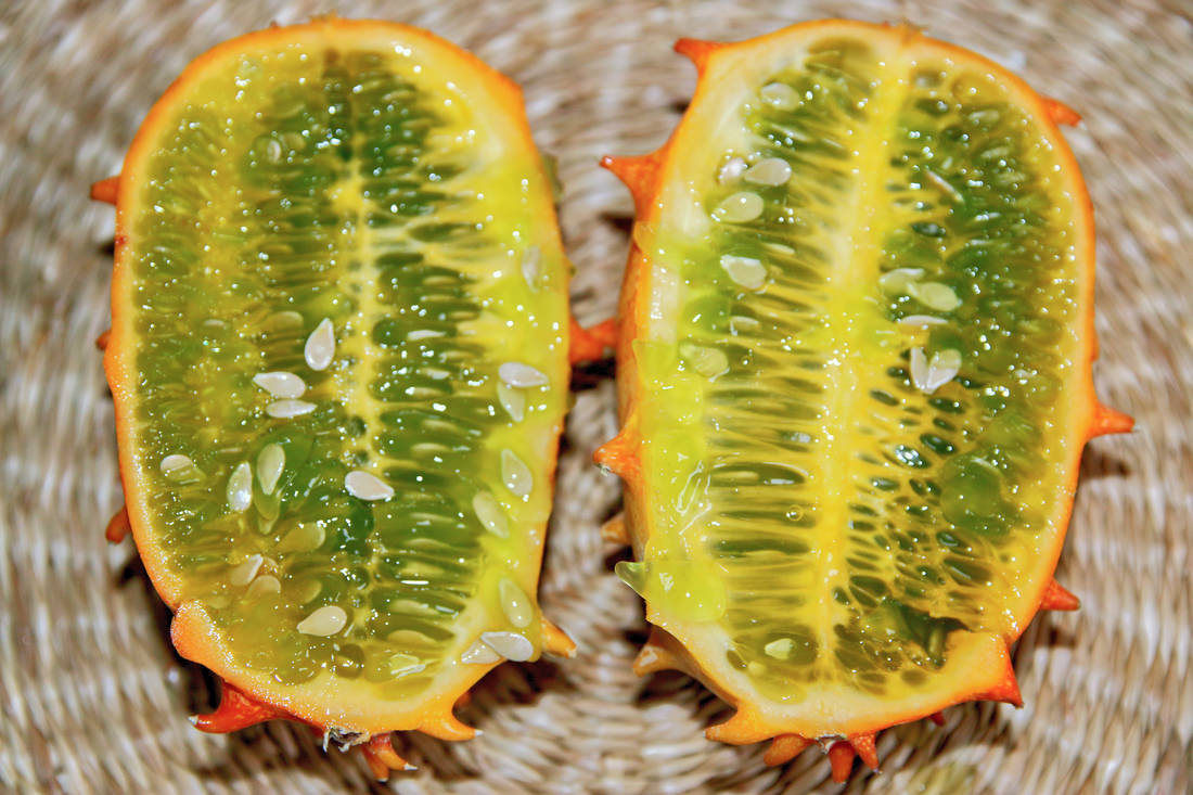 Kiwano v řezu Kiwano v řezu