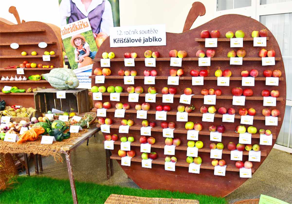 Také letos bude vyhlášen vítěz soutěže Křišťálové jablko Odrůdy jablek v soutěži Křišťálové jablko