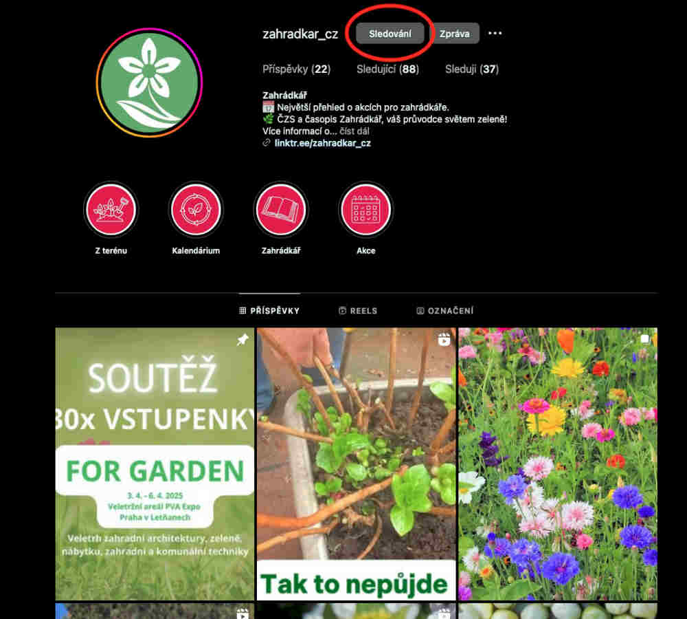 Sledujte nás na sociálních sítích – zahrádkáři online!
