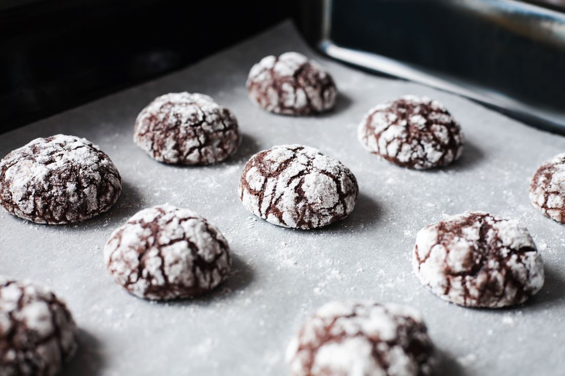 Popraskané čokoládové crinkles 
