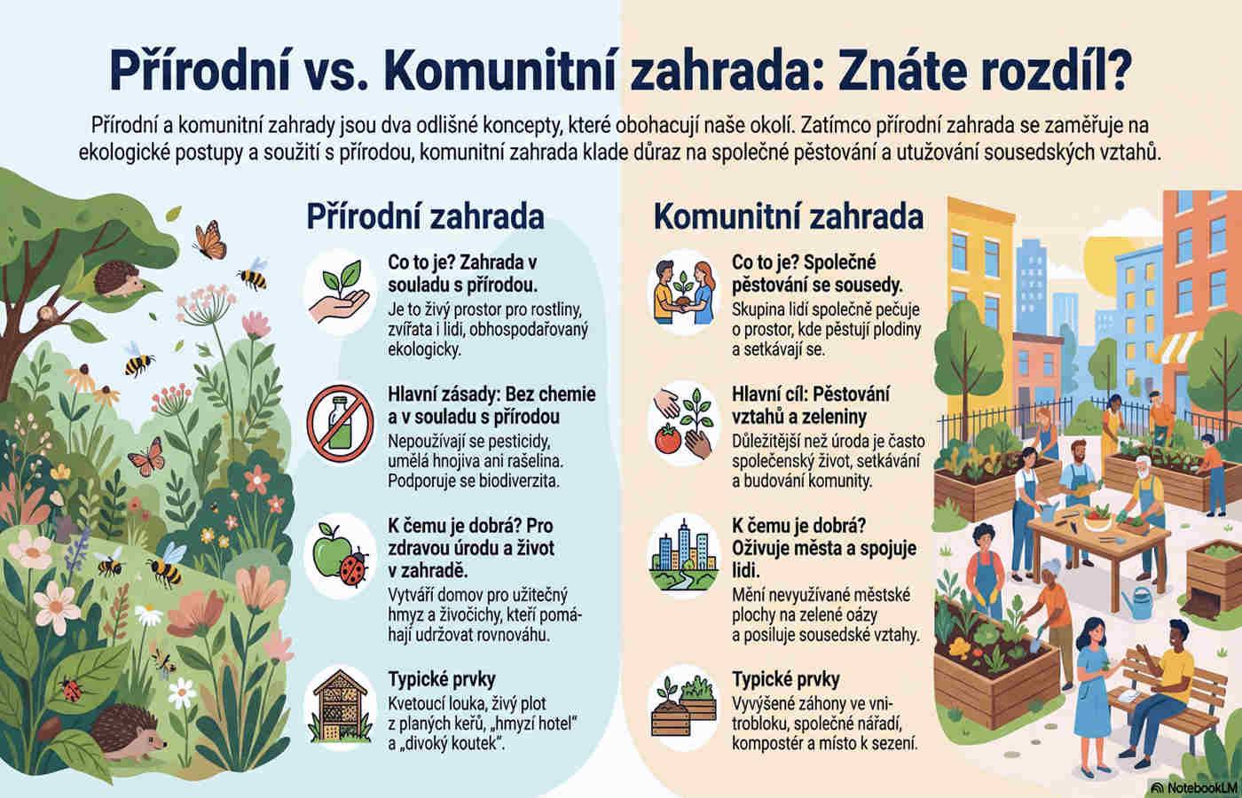 Přírodní zahrada versus komunitní